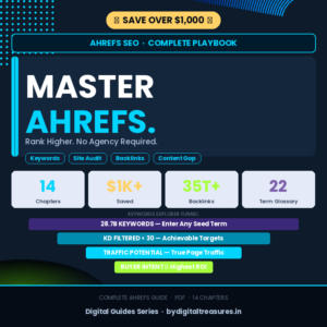 Ahrefs SEO guide PDF — learn Site Explorer, Keywords Explorer, backlink analysis and Content Gap to rank higher without an agency
