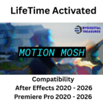 Motion Mosh 1.3 after effects plugin showing real-time GPU glitch effect