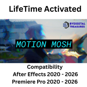 Motion Mosh 1.3 after effects plugin showing real-time GPU glitch effect