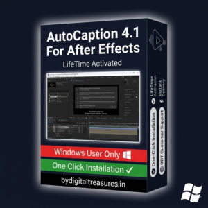 AutoCaption 4.1 after effects plugin interface showing AI subtitles